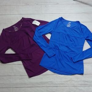 Danskin Now Women's Purple and Blue Long Sleeve Tops